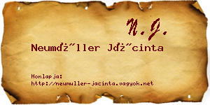 Neumüller Jácinta névjegykártya